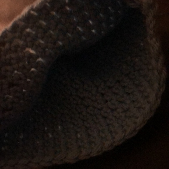 Homemade knot and knit blue toddler beanie - Picture 3 of 4